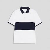 halpa Miesten Elite Polo-Miesten Polo Neulo poolo liiketoiminta Kausaliteetti Kauluskäänne Lyhythihainen Moderni Juhla Yhtenäinen väri Napit Kesä Valkoinen Polo