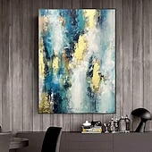 baratos Pinturas Abstratas-Pinturas a óleo artesanais em tela, arte de parede, decoração abstrata moderna para decoração de casa, pintura sem moldura enrolada
