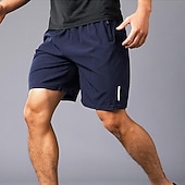 cheap Casual Shorts-Men's Athletic Shorts Active Shorts Shorts Running Shorts Casual Shorts Pocket Drawstring Elastic Waist Plain Comfort Short Sports Outdoor Daily Going out Fashion Casual Black Blue Micro-elastic