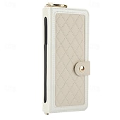 cheap Samsung Cases-Phone Case For Samsung Galaxy Z Fold 6 Z Fold 5 Z Fold 4 Z Fold 3 Back Cover with Stand Holder Magnetic with Lanyard Retro TPU PU Leather