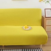 economico Copertura del divano futon-Copridivano letto senza braccioli in tessuto jacquard 3 diverse dimensioni fodere per decorazioni per divano in velluto di mais protezione elasticizzata copripanca elastico