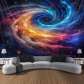 tanie Blacklight gobelin-gobelin z czarnym światłem UV reaktywny świecący w ciemności świecący neonowy wszechświat niebo psychodeliczny mglisty krajobraz natura wiszący gobelin sztuka ścienna mural do salonu sypialnia