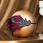 olcso Kiegészítők és még sok más-1920-as évek A nagy Gatsby Flapper fejpánt A nagy Gatsby Esküvői Vendég Gallér nélküli Női Mindszentek napja Farsang Álarcos mulatság Parti Álarcos mulatság Esküvői fogadás Felnőttek Hajszalag Minden