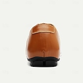 billiga Kjol sandaler-mäns loafers i brunt läder - ventilerande slip-on vardagsskor för sommaren