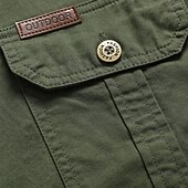 abordables chemises western pour hommes-Homme Drapeau Drapeau Américain Imprimé Lettre Chemise de travail Chemise Western Chemise Cargo Manche Courte Style Western Tactique Mode Décontractée Sortir Été Col Rabattu Boutons Imprimé Noir Vert