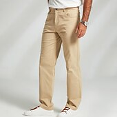 cheap Men&#039;s Elite Pants-Men&#039;s Dress Pants Zipper Pocket Solid Color Breathable Full Length Formal Office Work Chic &amp; Modern Formal Navy Blue Khaki Micro-elastic