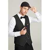 levne oblečení-Retro Řvoucí 20s 20. léta 20. století Úbory Vesta Sada příslušenství Gentleman Gangster Pánské předvečer Všech svatých Karneval Nový rok Karneval Večírek Plesová maškaráda Dospělé Nákrčník Vesta