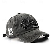 billiga Baseballkeps herr-Herr Basebollkeps Solhatt Trucker Hat Svart Gul Bomull Broderad Mode Ledigt Gata Dagligen Bokstav Justerbara Solskyddskräm Andningsfunktion