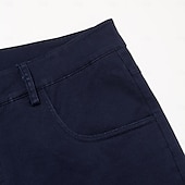 cheap Men&#039;s Elite Pants-Men&#039;s Dress Pants Zipper Pocket Solid Color Breathable Full Length Formal Office Work Chic &amp; Modern Formal Navy Blue Khaki Micro-elastic
