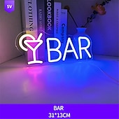 cheap Neon LED Lights-Oktoberfest Cocktail USB Neon LED Sign Light, Luminous Styling Neon Light Beer Bar Club Acrylic Neon Light for Hotel Bar Cafe Birthday Party Teen Room Wall Decoration Light Sign 1PC