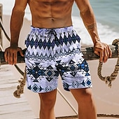 billige Retro Vintage &amp; Etikk-Herre Gitter / Teppe Shorts Medium Midje Ferie Årgang Mote utendørs Avslappet Ferie Sidelommer Snorer Designer Klær