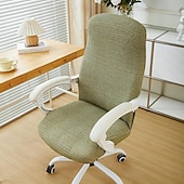 cheap Dining Chair Cover-Office Chair Cover Flower High Back Dining Chair CoverComputer Swivel Chair Hotel Zipper Anti Slip One-Piece Armchair Protective Dust Cover