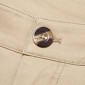 baratos Calças Elite Masculinas-Homens Social Zíper Bolsos Côr Sólida Respirável Comprimento total Formal Escritório O negócio Chique &amp; Moderno Formal Azul Marinha Cáqui Micro-Elástica