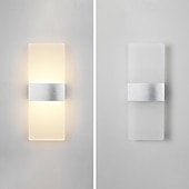 billige Vegglamper for innendørsbruk-led vegglampe 2-farget lyskilde 10cm 5w akryl moderne minimalistisk ip54 innendørs dekorative hjem interiørbelysningsarmaturer for stue soverom korridor gang 85-265v
