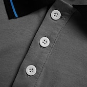 economico Polo classica da uomo-Per uomo POLO Camicia da golf Golf Informale Per eventi Collo a polo a costine Classico Manica corta Di tendenza Essenziale Color Block Collage Tasche Estate Standard Viola Grigio POLO