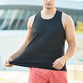 cheap Running Tee &amp; Tank Tops-Men&#039;s Workout Tank Top Running Tank Top Gym Tank Top Sleeveless Vest / Gilet Casual Athleisure Breathable Quick Dry Soft Gym Workout Running Walking Sportswear Activewear Solid Colored Black White