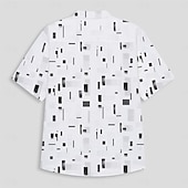 ieftine Cămăși de elită pentru bărbați-Bărbați Geometric Cămașă de in Cămașă casual Camașă cu nasturi Manșon scurt Zilnic Sport &amp; Outdoor În aer liber Sporturi &amp; Exterior Birou / Carieră Răsfrânt Nasturi Buzunar Alb