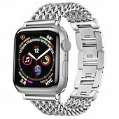 Χαμηλού Κόστους Ζώνες Apple Watch-Αθλητικό Μπρασελέ Συμβατό με Ζάντα ρολογιού Apple Watch 38mm 40mm 41mm 42mm 44mm 45mm 49mm Μεταλλικό κούμπωμα Πολυτέλεια Ρυθμιζόμενο Ανοξείδωτο Ατσάλι Ανταλλακτικό λουράκι ρολογιού για iwatch Ultra 2
