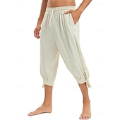 economico Fondi-Retrò Vintage Medievale 17° secolo Mascherata Pantaloni da pirata Fiera del Ren Vichingo Tinta unica Per uomo Costumi da pirata Fantasia Mascherata Festa / Sera Adulti Pantaloni