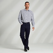 voordelige Heren Elite Overhemden-Voor heren Overhemd Button-down overhemd Effen Kleur Formeel Bruiloft Zwart Lange mouw Strijkijzer Lente &amp; Herfst Kleding Knop
