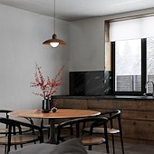 economico Luci a sospensione-lampada a sospensione a led bianco caldo 30 cm lampadario in legno retrò a 1 luce personalità creativa lanterna design leggero lampada a sospensione moderna e minimalista g9 apparecchi di
