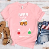 cheap T-shirts-Beer Cosplay Costume T-shirt Print Beer Classic Street Style For Couple&#039;s Men&#039;s Women&#039;s Adults&#039; Carnival Oktoberfest Beer Hot Stamping Party Casual Daily