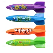 abordables Jouets d&#039;Eau-Jouets de piscine de plongée, natation sous-marine, lancer de requin torpille de plongée, paquet de 4