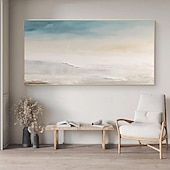 economico Quadri paesaggistici-dipinto a mano dipinto a olio minimalista con texture blu dipinto a mano da parete dipinto a mano con cielo e oceano dipinto a olio con cielo e oceano dipinto a mano con onde e spiaggia a olio