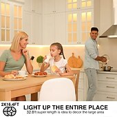 cheap Plug Strip Lights-LED Strip Light Set 32.8Ft Dimmable  Warm Light White Light Ice Blue Yellow Light Red Light Super Bright LED Tape Light 120 LED/M SMD 2835 Suitable for Dressing Table Home Kitchen Cabinet Bedroom