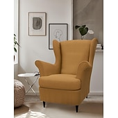 cheap Sofa Cover-Linen Wingback Chair Cover with Armrest Cover Machine Washable Dryable STANDcover LITB PRIME cover