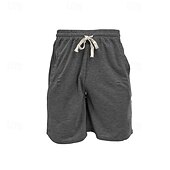 baratos Shorts de moletom-Homens Shorts de moletom Calção Shorts de verão Bolsos Com Cordão Cintura elástica Tecido Conforto Curto Esportes Diário Para Noite Moda Casual Preto Verde Micro-Elástica