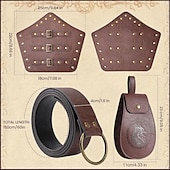 abordables Medieval-Retro Antiguo Medieval Renacimiento Armas y Armaduras Cinturón Vaina Vikingo Ranger Valhalla Hombre Mujer Víspera de Todos los Santos Carnaval Rendimiento LARP Adultos Cinturón Guardabrazos vaina