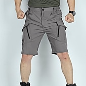 cheap Classic-Men&#039;s Tactical Shorts Cargo Shorts Zipper Pocket Plain Waterproof Breathable Outdoor Daily Going out Fashion Casual Black Green