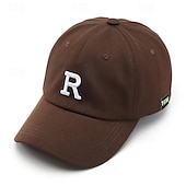 billiga Baseballkeps herr-Herr Basebollkeps Solhatt Trucker Hat Svart Brun Bomull Broderad Mode Ledigt Gata Dagligen Bokstav Justerbara Solskyddskräm Andningsfunktion