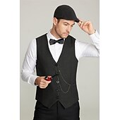 levne oblečení-Retro Řvoucí 20s 20. léta 20. století Úbory Vesta Sada příslušenství Gentleman Gangster Pánské předvečer Všech svatých Karneval Nový rok Karneval Večírek Plesová maškaráda Dospělé Nákrčník Vesta