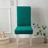 cheap Chair Cover-Water Resistant Elastic Dining Chair Cover for Dining Room Kitchen Wedding Hotel Banquet Restaurant Anti-dirty Seat Chair Covers