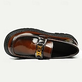 abordables Mocassins en cuir de qualité supérieure-Mocassins en cuir de vachette de qualité supérieure pour hommes avec détail de chaîne en or – chaussures habillées marron élégantes à enfiler pour une tenue formelle et professionnelle