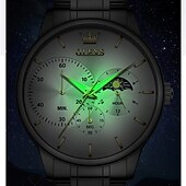 cheap Quartz Watches-New Olevs Brand Business Men&#039;S Watch Luminous Chronograph 24-Hour Indication Fashion Trend Leisure Multifunction Quartz Watch Steel Belt Waterproof Sports Men&#039;S Wristwatch