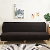 economico Copertura del divano futon-Copridivano letto senza braccioli in tessuto jacquard 3 diverse dimensioni fodere per decorazioni per divano in velluto di mais protezione elasticizzata copripanca elastico