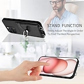 economico Cover per iPhone-telefono Custodia Per iPhone16 iPhone 15 Pro Max Plus iPhone 14 13 12 11 Pro Max Plus Mini SE Per retro Supporto ad anello Slot per schede Resistente agli urti Retrò TPU Metallo pelle sintetica