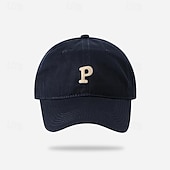 preiswerte Baseballkappe für Herren-Herren Cap Basecap Sonnenhut Kappe Schwarz Rosa Baumwolle Bestickt Modisch Brautkleider schlicht Strasse Täglich Buchstabe Einstellbar Sonnenschutz Atmungsaktiv