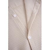 preiswerte Herrenhemd zum Knöpfen-Herren Hemd Sommerhemd Knopfhemd Lässiges Hemd Waffel-Shirt Schwarz Weiß Blau Kaki Langarm Glatt Kargen Täglich Urlaub Bekleidung Modisch Brautkleider schlicht Komfortabel