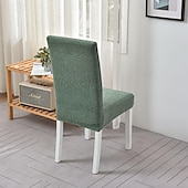 cheap Chair Cover-Water Resistant Elastic Dining Chair Cover for Dining Room Kitchen Wedding Hotel Banquet Restaurant Anti-dirty Seat Chair Covers