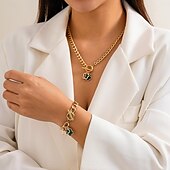 abordables Colliers-Collier Pendentif Résine Femme Elégant Le style mignon Romantique Multirang Trèfle Mignon Irrégulier Colliers Tendance Pour Mariage Soirée du quotidien