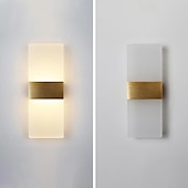 billige Vegglamper for innendørsbruk-led vegglampe 2-farget lyskilde 10cm 5w akryl moderne minimalistisk ip54 innendørs dekorative hjem interiørbelysningsarmaturer for stue soverom korridor gang 85-265v