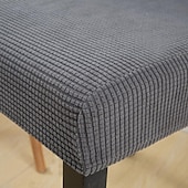 baratos Capa de cadeira-capa de cadeira de jantar resistente à água tecido de lã polar para capa de cadeira de sala de jantar capas elásticas capas de assento de cadeira