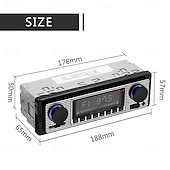 preiswerte Bluetooth Auto Kit/Freisprechanlage-Autoradio Bluetooth Oldtimerradio MP3-Player Stereo USB für AUX Oldtimer-Stereoanlage Audio Silber Schwarz
