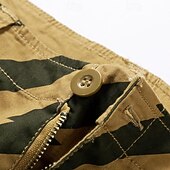 billige Klassisk-Herre Taktiske shorts Cargoshorts Shorts Knapper Multi lomme Stripe Anvendelig Knelengde utendørs Daglig Camping &amp; Vandring Mote Klassisk Svart Militærgrønn