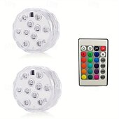 cheap Underwater Lights-1/2/4 Pcs, Submersible LED Pool Lights with Infrared Sensor, Waterproof Underwater Pool Lights for Inground Pool ,Color Changing Underwater Lights for Ponds Battery Operated