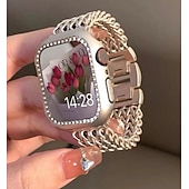 Χαμηλού Κόστους Ζώνες Apple Watch-Αθλητικό Μπρασελέ Συμβατό με Ζάντα ρολογιού Apple Watch 38mm 40mm 41mm 42mm 44mm 45mm 49mm Μεταλλικό κούμπωμα Πολυτέλεια Ρυθμιζόμενο Ανοξείδωτο Ατσάλι Ανταλλακτικό λουράκι ρολογιού για iwatch Ultra 2